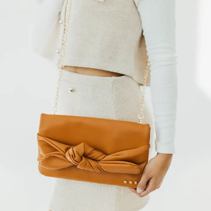 "No Complaints" Bow Clutch Crossbody Bag