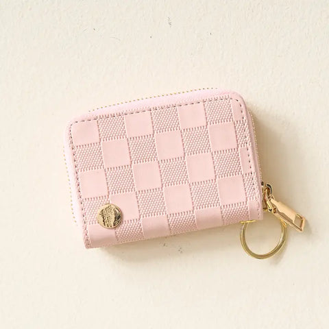 "The One" Zip Around Wallet-Checkered