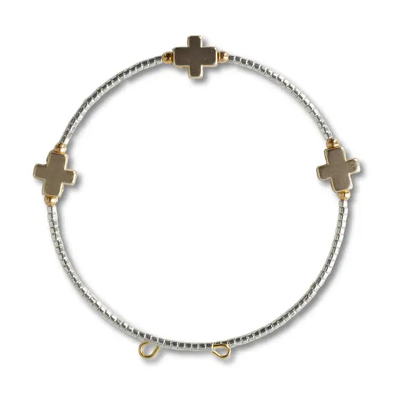 Forever Faithful Cross Bangle Bracelet