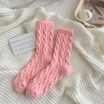 "Warm And Cozy" Thick Plush Pattern Socks