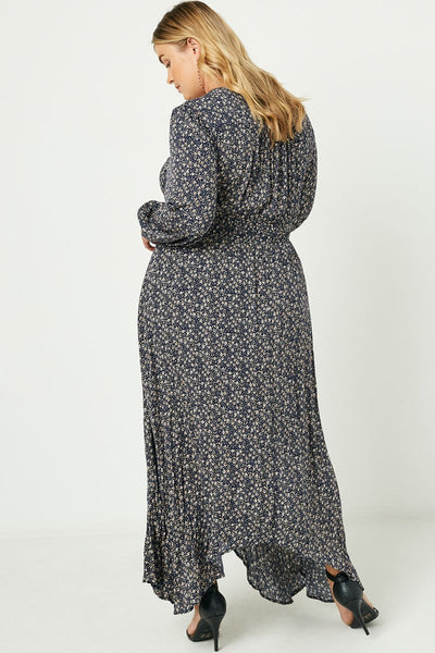 "Never Stray" Plus Floral Long Sleeve Maxi Dress