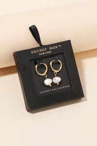 "Happy Go Lucky" Pearl Drop Earrings