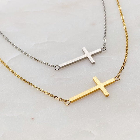 "All Tied Up" Cross Necklace