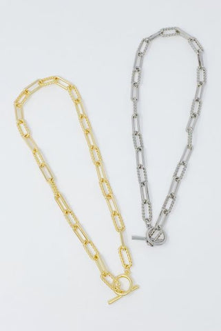 "Small Town Feeling" Toggle Chain Link Necklace