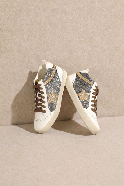 "Daisy" Gold Studded Star Sneaker