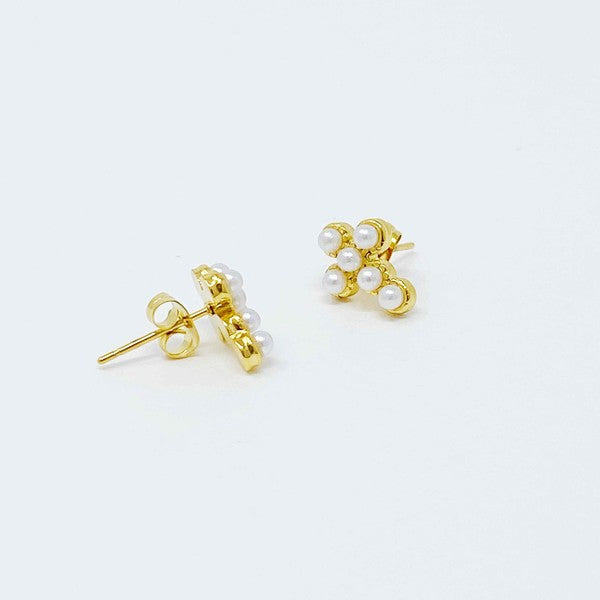 "In A Dream" Dainty Cross Stud Earrings