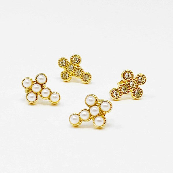 "In A Dream" Dainty Cross Stud Earrings