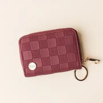 "The One" Zip Around Wallet-Checkered