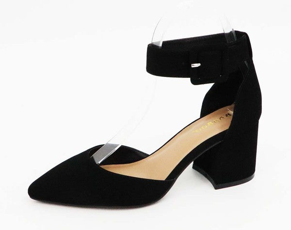 "Mode" Closed Toe Ankle Strap Dress Heel