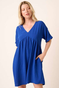 "Shopping Day" Dolman Sleeve Babydoll Dress