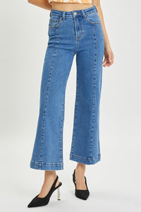 Risen "Bailee" Plus High Rise Crop Wide Leg Jean