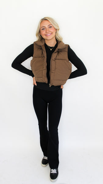 "Fall Festivities" Puffer Vest With Pockets