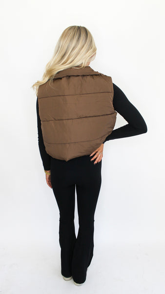 "Fall Festivities" Puffer Vest With Pockets