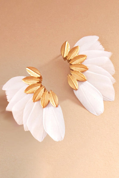 "The Little Things" Feather Fan Earrings