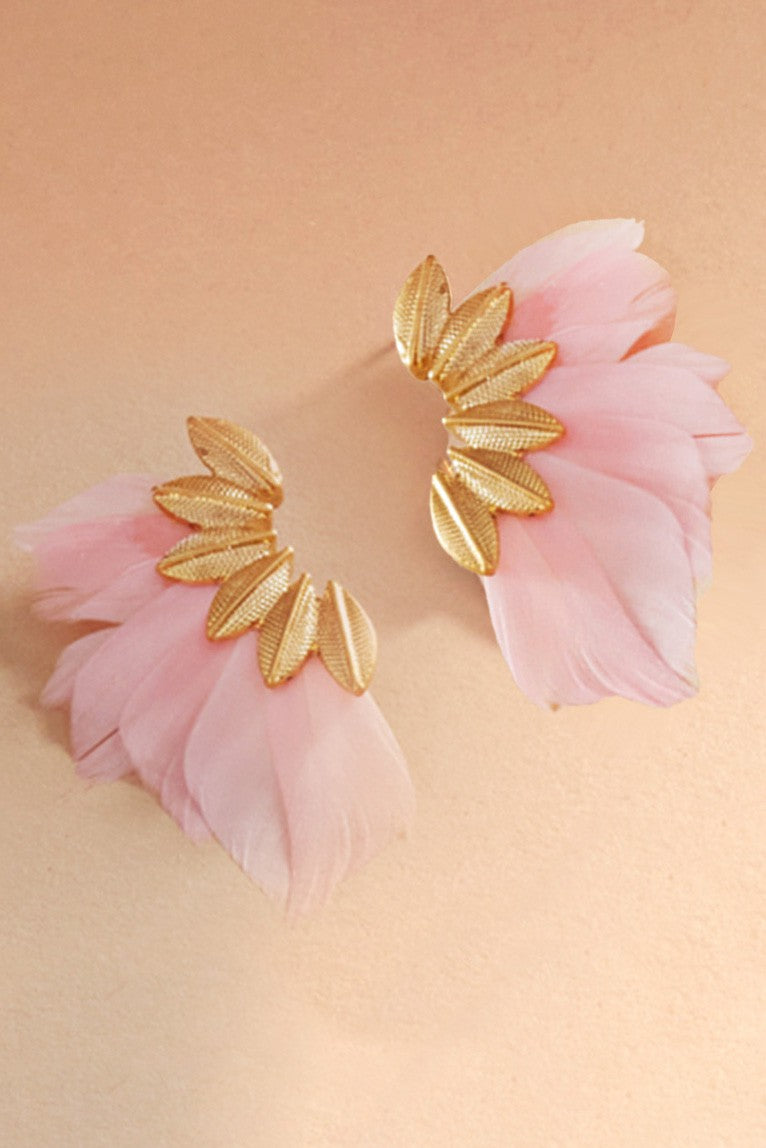 "The Little Things" Feather Fan Earrings