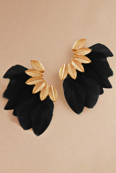 "The Little Things" Feather Fan Earrings