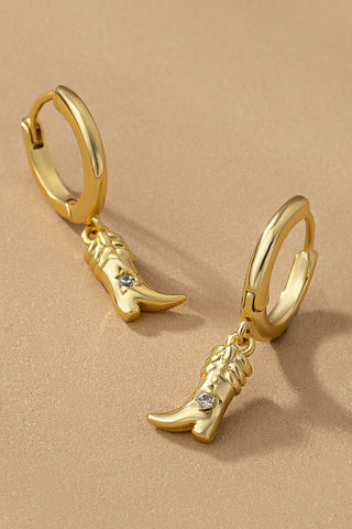 "Wild Adventures" Mini Cowboy Boot Hoop Earrings