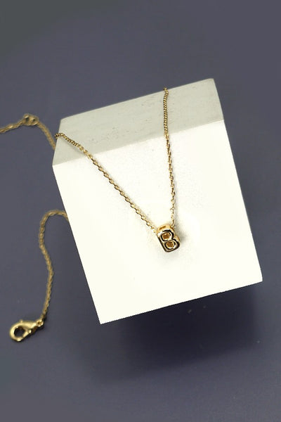 "Forever Loved" Mini Bubble Initial Necklace