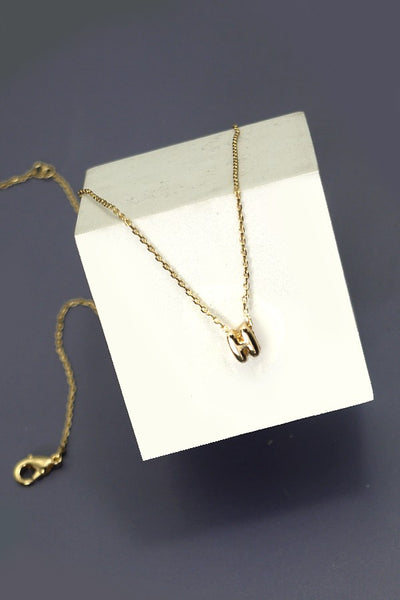 "Forever Loved" Mini Bubble Initial Necklace