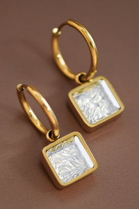 "Heartbeat On The High Line" 18K Stainless Steel Drop Earrings