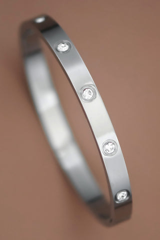 Take My Hand Waterproof Non-Tarnish Stainless Steel Bangle