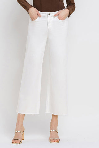 Vervet "Kaylee" High Rise Cropped Wide Leg Jean