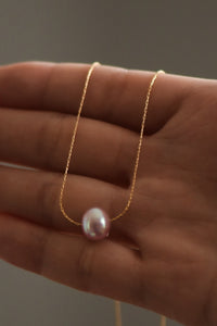 "To The Point" 18K Gold Stainless Steel Pearl Necklace