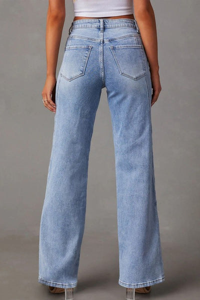 "Grover" Loose Patchwork Wide-Leg Denim Pants