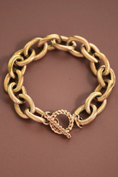 "Faith In Us" 18K Chunky Chain Link Bracelet