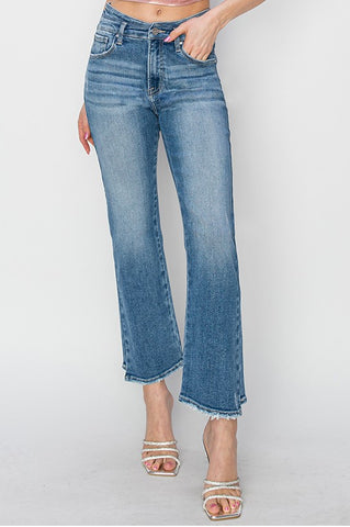 Risen "Rose" High Rise Slim Straight Jean