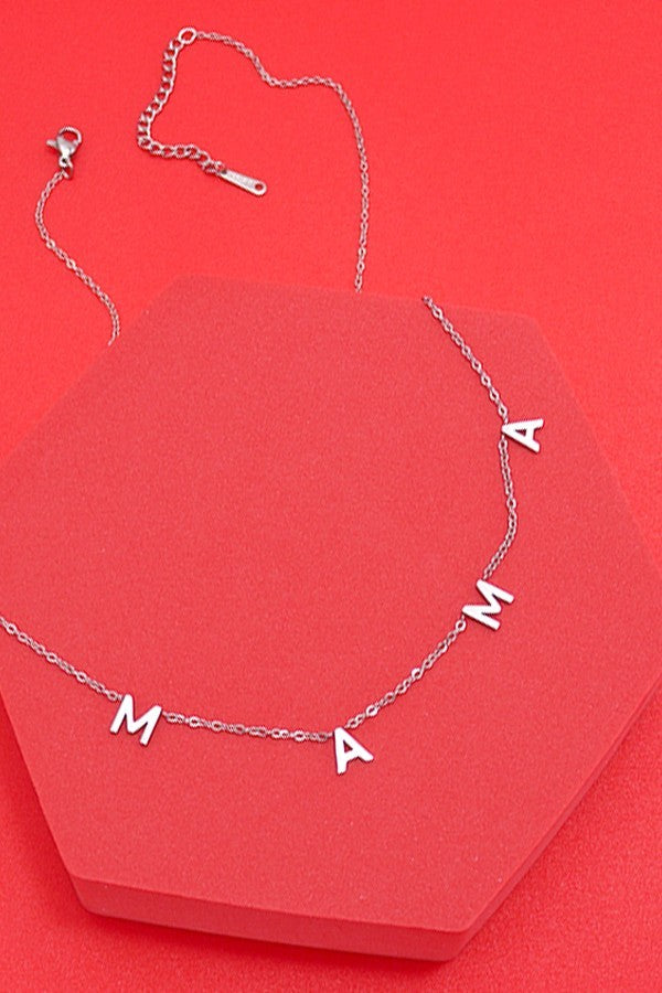 "Moments That Matter" Stainless Steel Waterproof Mama Necklace