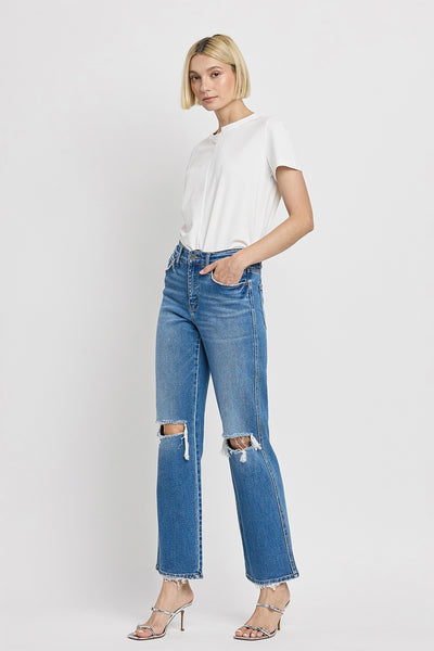 Flying Monkey "Claudia" High Rise Wide Leg Jean