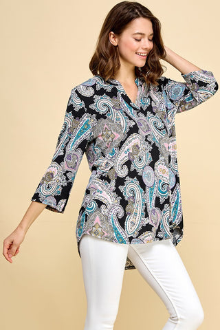 It's All Yours Paisley Print Top