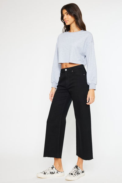 KanCan "Jasmine" High Rise Crop Wide Leg Jeans