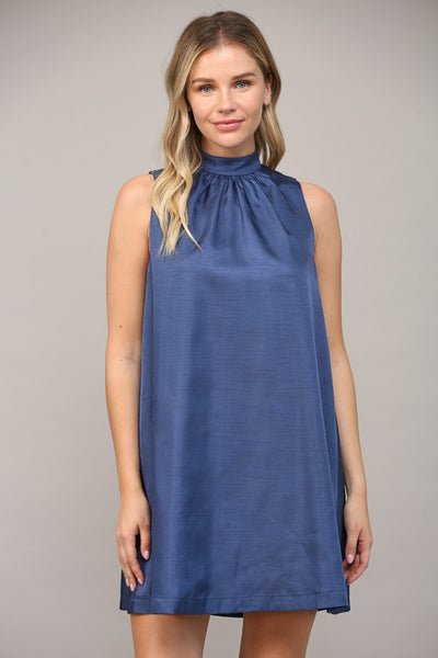 "By Your Side" Tie Back Satin Dress