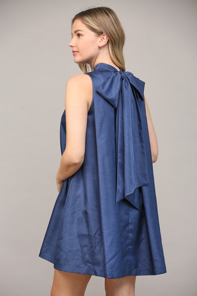 "By Your Side" Tie Back Satin Dress