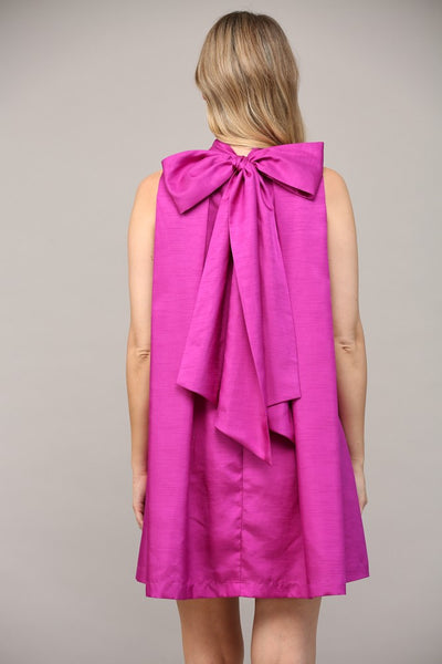 "By Your Side" Tie Back Satin Dress