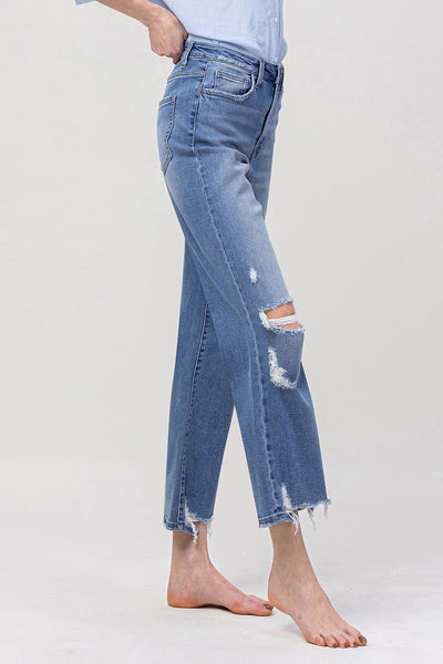 Flying Monkey "Siara" Super High Rise Vintage Ankle Flare Jeans