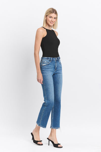 Vervet "Fiona" High Rise Ankle Straight Jean