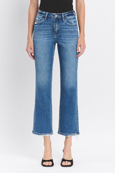 Vervet "Fiona" High Rise Ankle Straight Jean