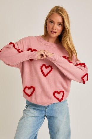 "Pure Heart" Oversized Heart Sweater