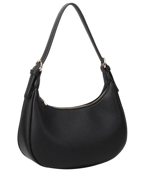 "Shay" Faux Leather Textured Shoulder Bag