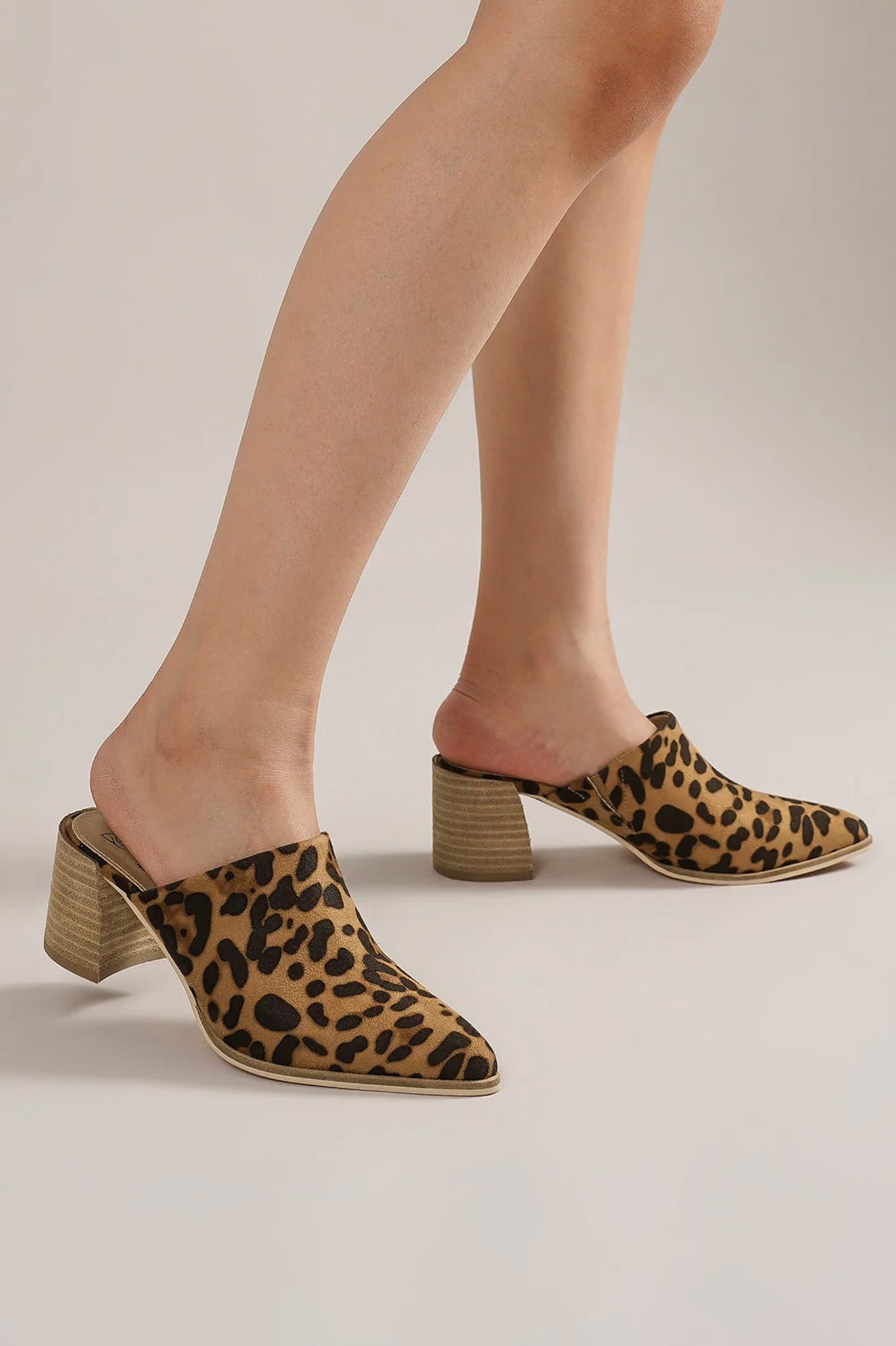 "Stephanie" Block Heel Mules