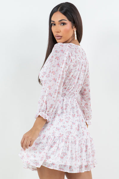 "Young A Heart" Floral Print Long Sleeve Dress