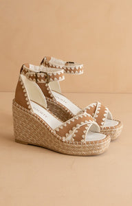 "Essie" Espadrille With Embroidered Straps