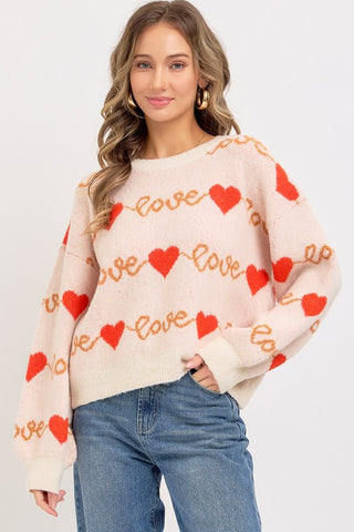 "Worth Melting For" Love Heart Valentine Sweater