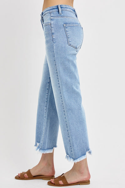 Risen "Emma" Mid Rise Crop Straight Jean