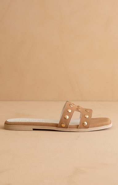 "Evelynne" Studded H Band Slides