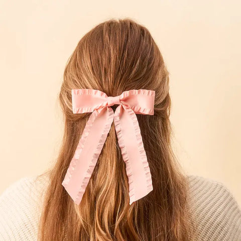 "Can't Help Myself" Ruffled Hair Bow