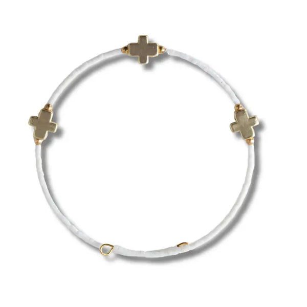 Forever Faithful Cross Bangle Bracelet